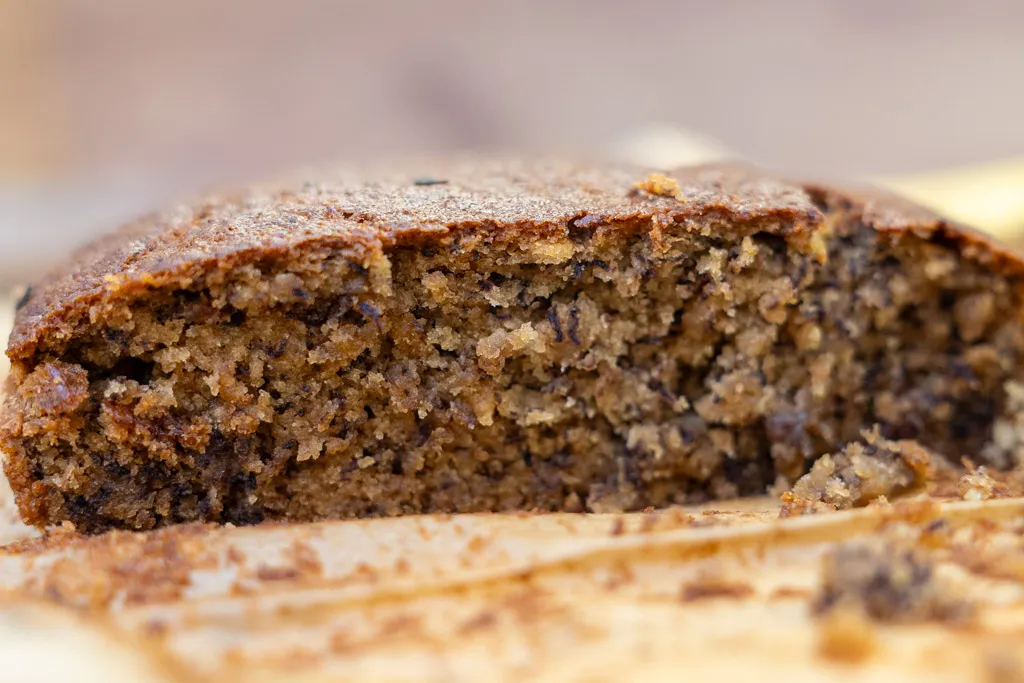 banana bread close up